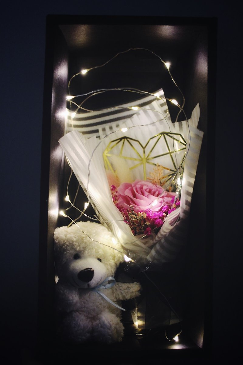 Tanabata / Valentine's Day / limited gift box / no rose / dry bouquet / string / bear - ช่อดอกไม้แห้ง - พืช/ดอกไม้ 
