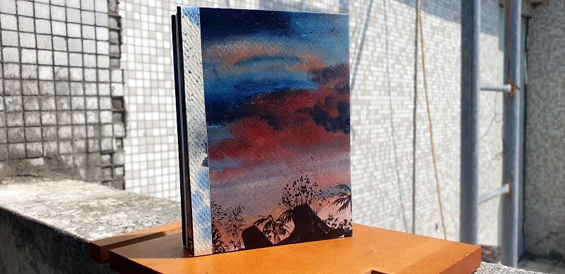 Hand-painted original brochure Taitung Seaside Park Fire Clouds - สมุดบันทึก/สมุดปฏิทิน - กระดาษ 