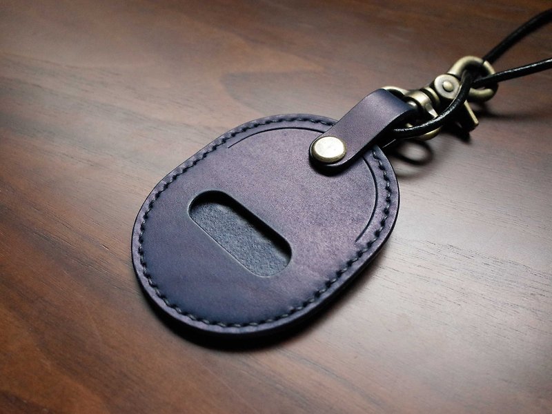IPPI-GOGORO key holster / GOGORO KEY CASE-blue leather / manual - ที่ห้อยกุญแจ - หนังแท้ สีน้ำเงิน