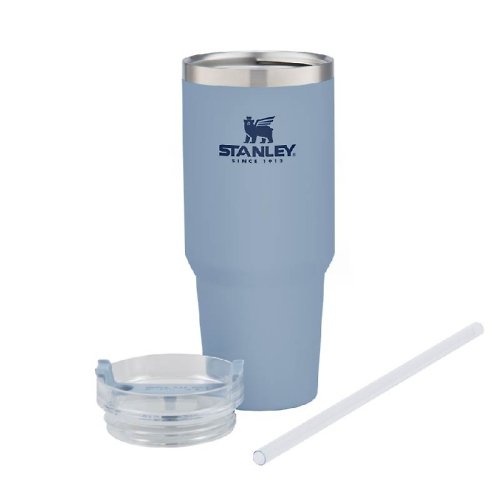 STANLEY IceFlow Portable Straw Cup VARSITY American Campus Style 0.88L /  Striped Blue - Shop stanley-tw Vacuum Flasks - Pinkoi