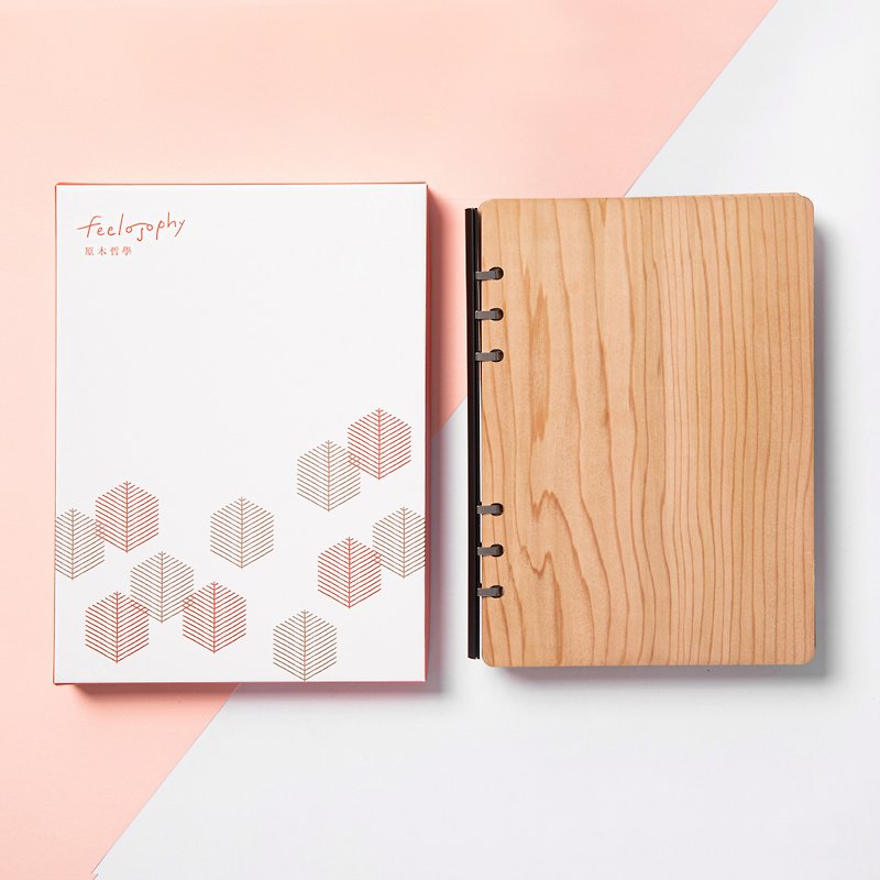 グッディバッグ-木製のコースターアメリカ石膏アルダーA5を送信する木製のノート - ノート・手帳 - 木製 ブラウン