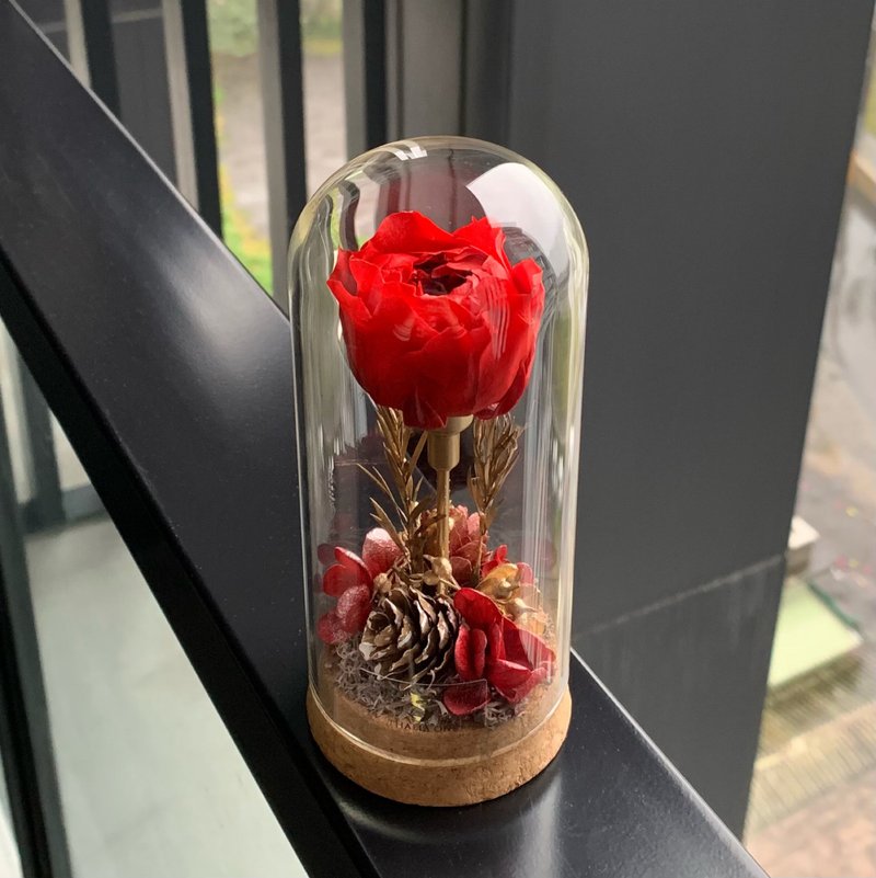 摯愛玫瑰 永生花 摯愛緋紅系列 (生日/桌花/氛圍感/禮物/家居裝飾 - 擺飾/家飾品 - 植物．花 紅色