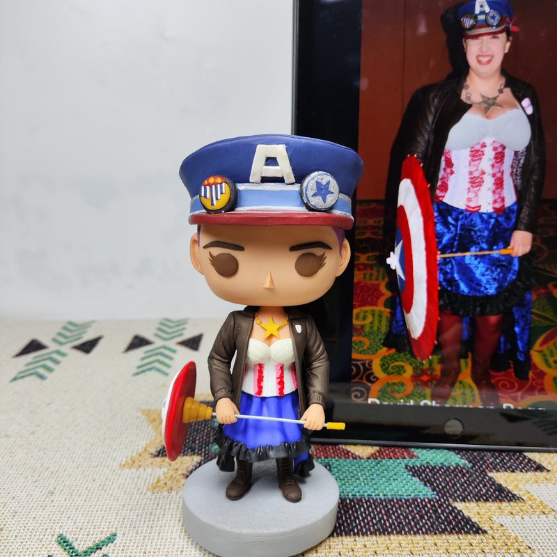 Handmade custom-made American Funko Pop self-portrait doll boyfriend and husband birthday gift - ตุ๊กตา - ดินเหนียว หลากหลายสี