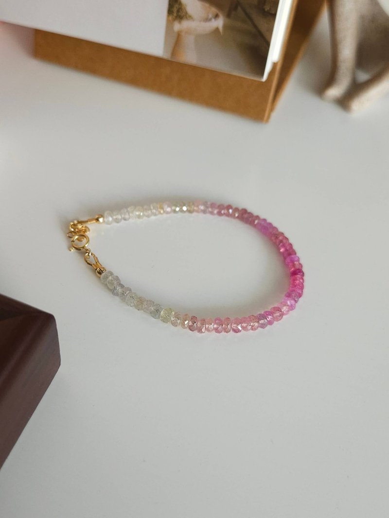 Sapphire bracelet/14kgf/texture/rare/daily wear/commute - สร้อยข้อมือ - เครื่องประดับพลอย หลากหลายสี