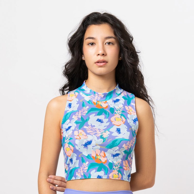 FIORI JACARANDA CROPPED SWIM TOP - 女泳衣/比基尼 - 其他材質 