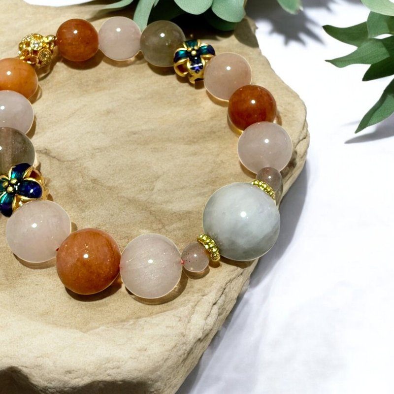 暮色曉彩手鍊 彩兔毛水晶 交換禮物 聖誕禮物 水晶手鍊 水晶手鏈 - 手鍊/手鐲 - 水晶 多色