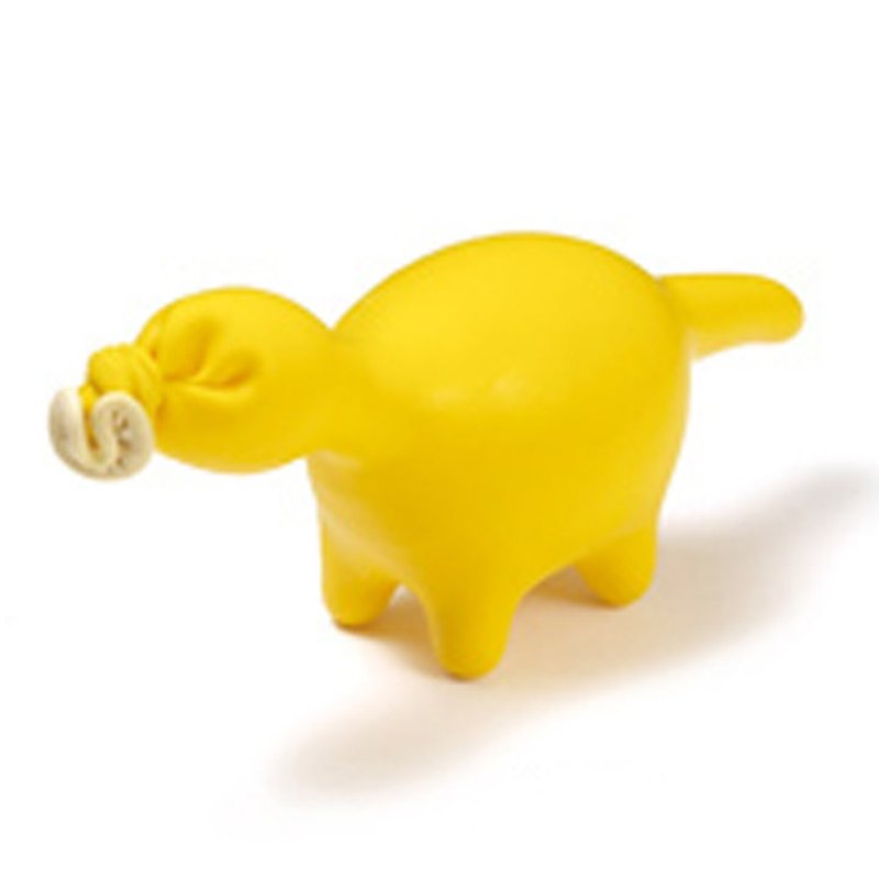 日本人スタッフが作った-癒しの小さな人形-小さな恐竜（黄色） - 置物 - ゴム イエロー