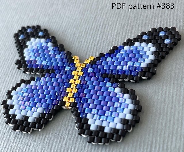 PDF Seed Bead Fly Pattern Brick stitch Beading Bug Pattern 