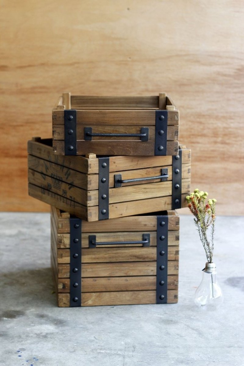 ドリー木製ボックス - 収納用品 - 木製 ブラウン