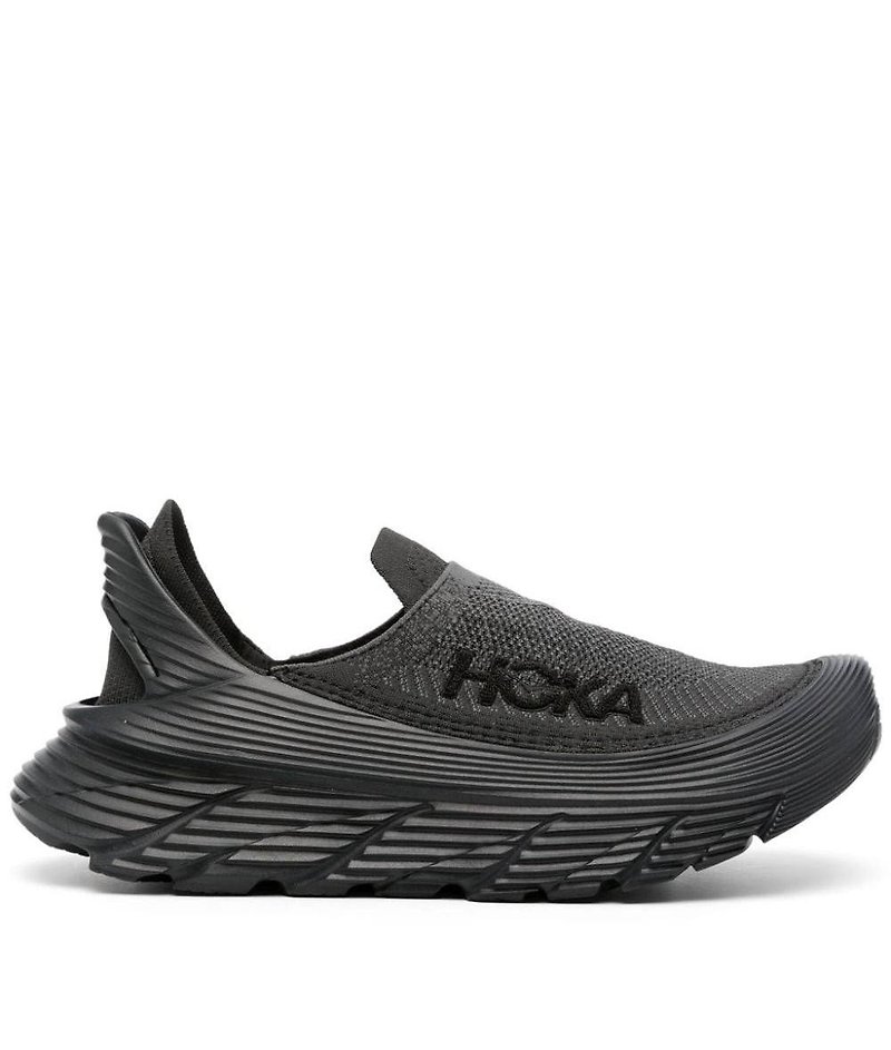 【HOKA】U Restore TC recovery shoes black - รองเท้าวิ่งผู้หญิง - เส้นใยสังเคราะห์ สีดำ