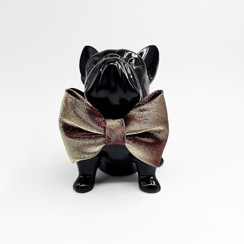 Dog and cat bow ties  Chambray - Clothing & Accessories - Polyester Gold