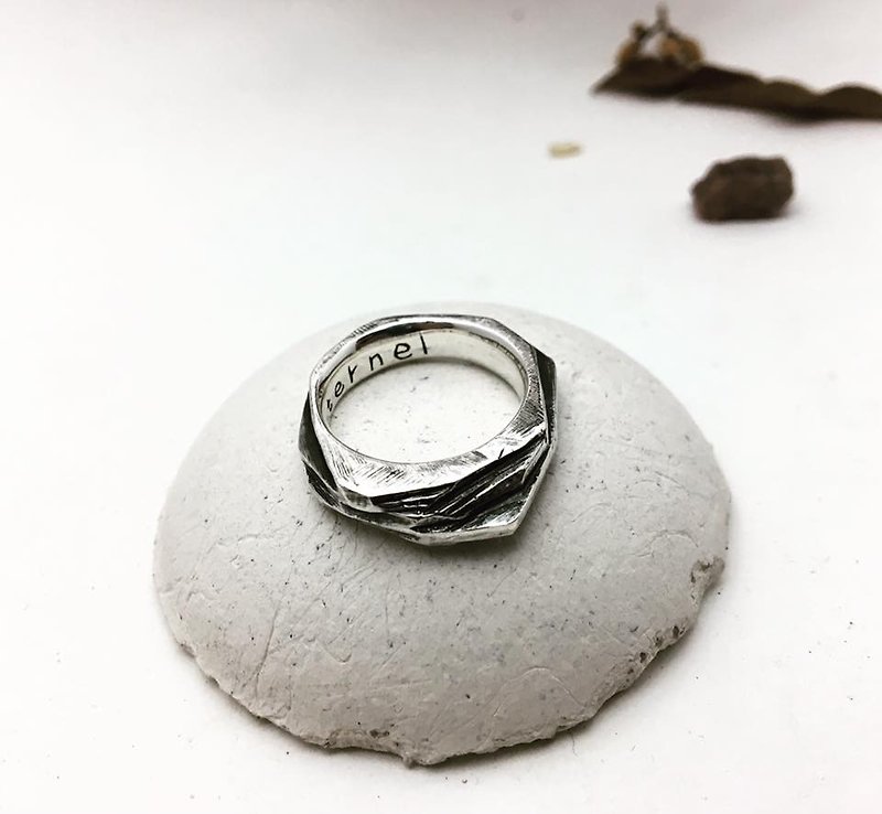 sliver 925 / sterling silver slate ring / ring / tail ring / customized - แหวนคู่ - เงินแท้ สีเงิน