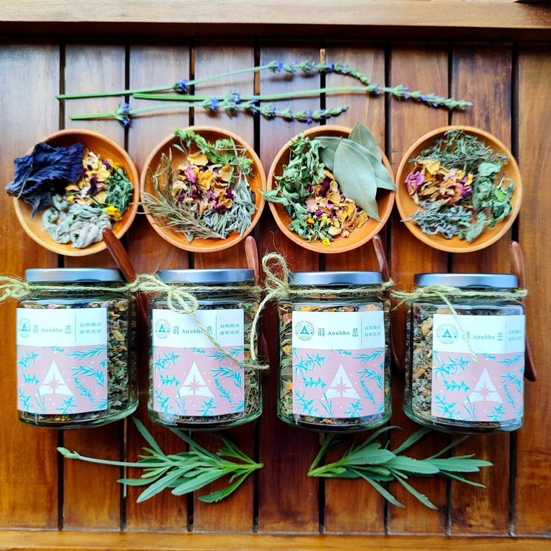 無咖啡因|玫瑰花香草茶-玻璃罐裝禮盒|袋裝自用-四款無毒花茶自選 - 茶葉/茶包/水果茶 - 植物．花 