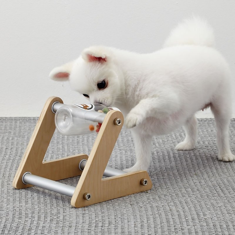 Dog Baby Food Turns Around (S Size) Suitable for Small Dogs - ของเล่นสัตว์ - พลาสติก สีนำ้ตาล