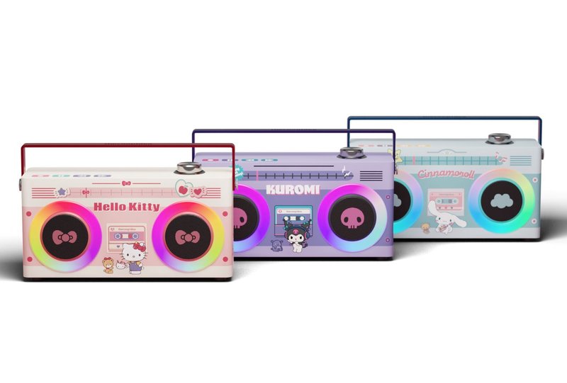 Boombox復古卡通藍牙音箱帶多彩氛圍燈 小巧無綫便携揚聲器喇叭 - 藍牙喇叭/音響 - 其他材質 多色
