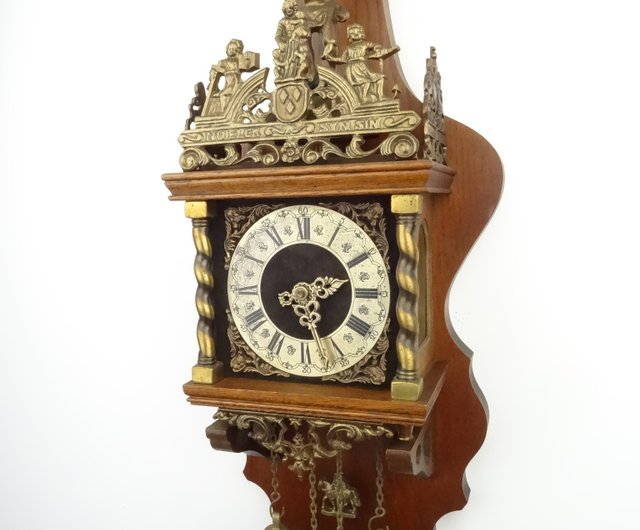 Zaanseオランダの壁掛け時計ヴィンテージアンティーク8日（ウォー