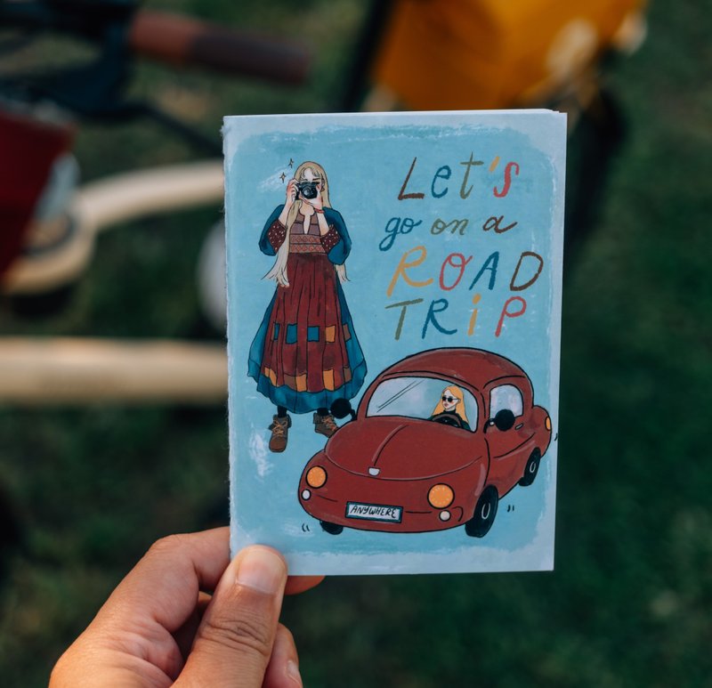 road trip notebook passport size - สมุดบันทึก/สมุดปฏิทิน - กระดาษ หลากหลายสี