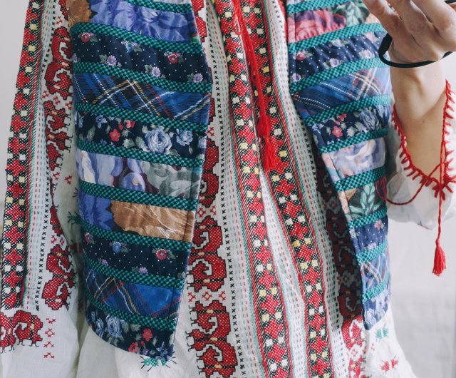 ZARA フリンジ パッチワークジャケット 新品3万3！ZARA×FANGLU LIN