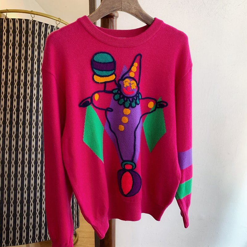 Leonard clown graphic knitted top - Women's Sweaters - Other Man-Made Fibers Multicolor