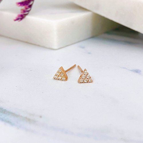 Hygge Adorn 14K | 三角幾何 耳環