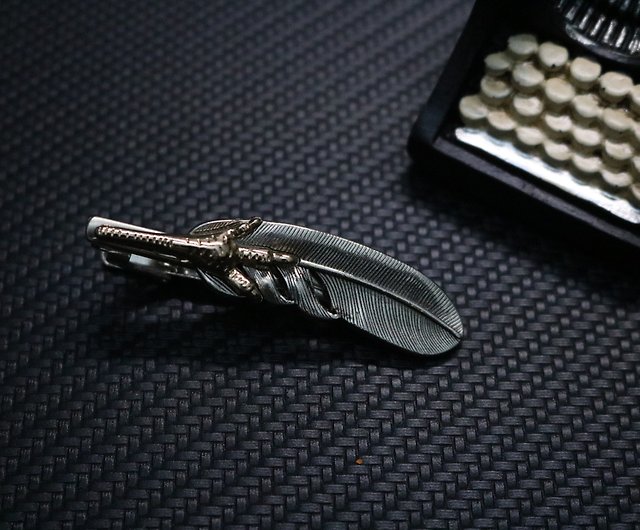Metal feather Seiko tie clip with unique shape tie accessories - Shop Bad  gentleman Ties & Tie Clips - Pinkoi
