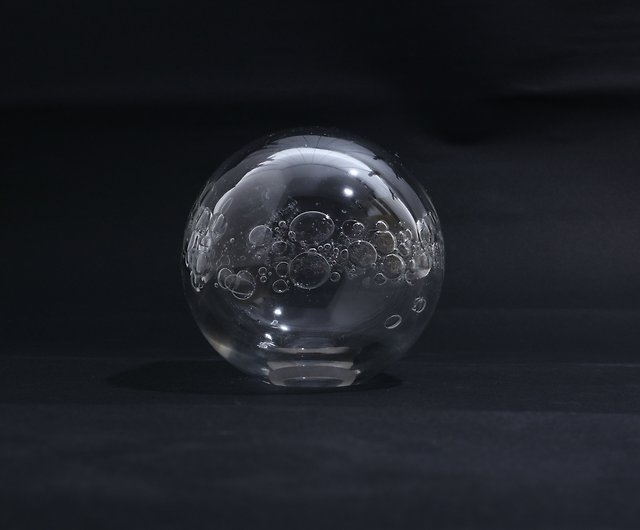 フリーハンド吹きガラス 透明バブルガラスボール ショップ C C C Glass Works Pinkoi