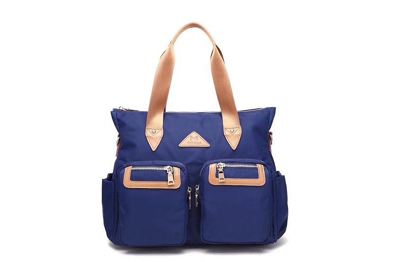 Lightweight large capacity water repellent handbag / Crossbody / storage bag / Blue # 1012 - Messenger Bags & Sling Bags - Polyester Gray