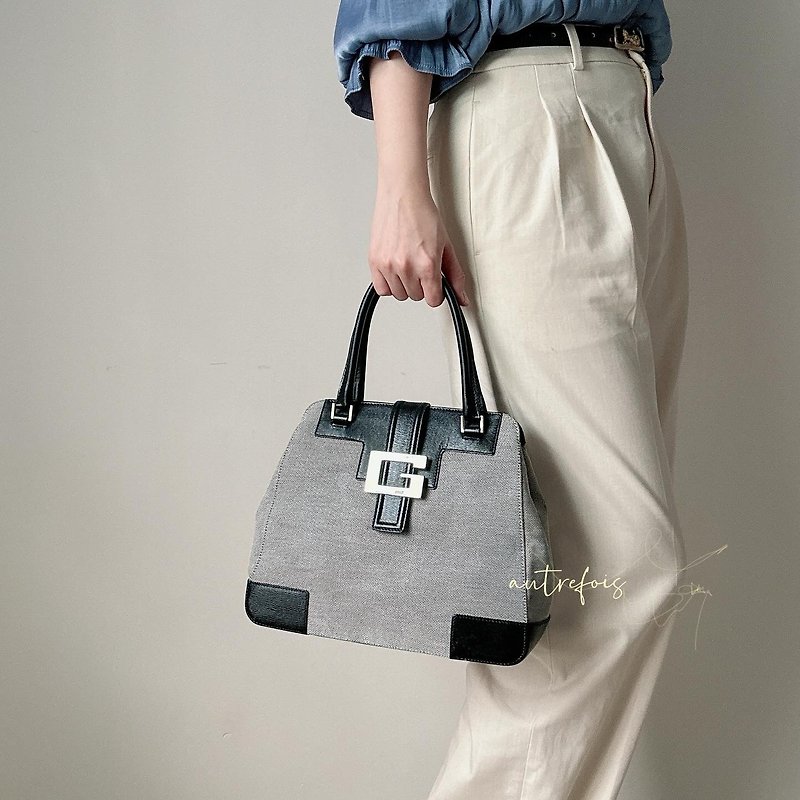 Second-hand Gucci G logo tote bag crossbody bag - Handbags & Totes - Genuine Leather Gray