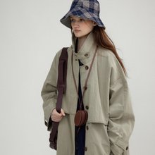 【BAON】Tsukiko Collar Half Trench Jacket S11-JM074OS-23120-Jac_Mooki-