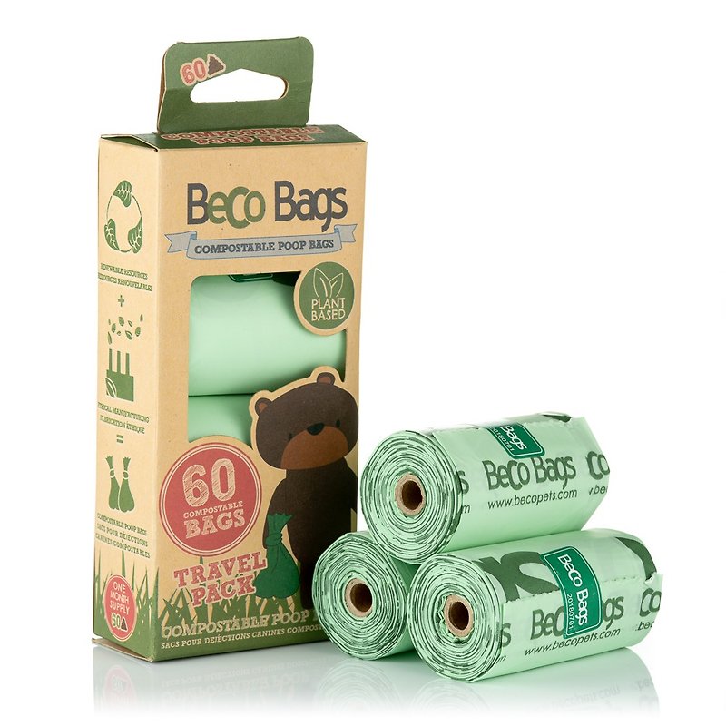 Plant raw material environmentally friendly pet poop bag (60 pieces) / pet poop bag / British Beco Pets - Other - Eco-Friendly Materials 