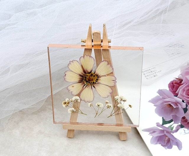 美品　押し花 ブーケ　壁掛け ig0412 【プレスフラワー（押し花）】 カラー ヒマワリ モカラ