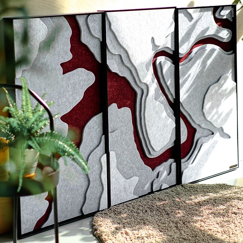 Acoustic Wall Art - Glen Canyon Contour Set (A set of three panels) - Wall Décor - Polyester 