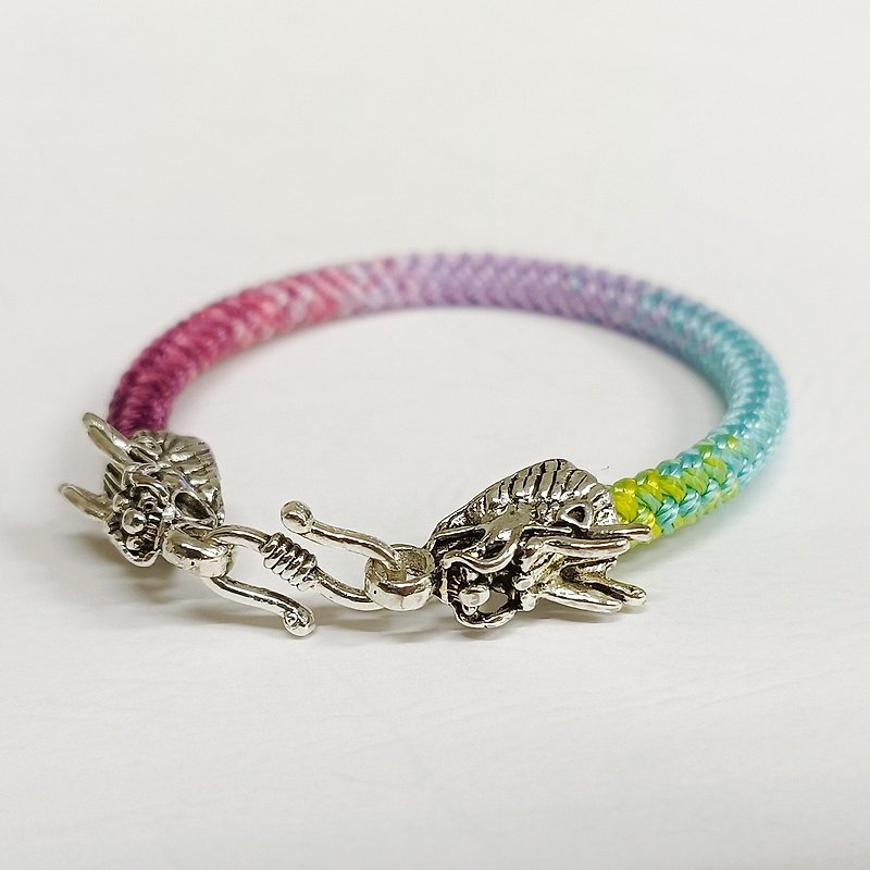 Handmade | Dragon Scale Braided Bracelet - Bracelets - Other Materials Multicolor