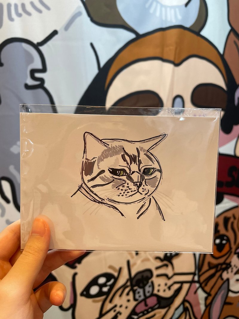 postcard cat who despises the world - Cards & Postcards - Paper 