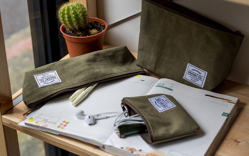 Small military force small wrinkle bag three into the group - Toiletry Bags & Pouches - Waterproof Material Green