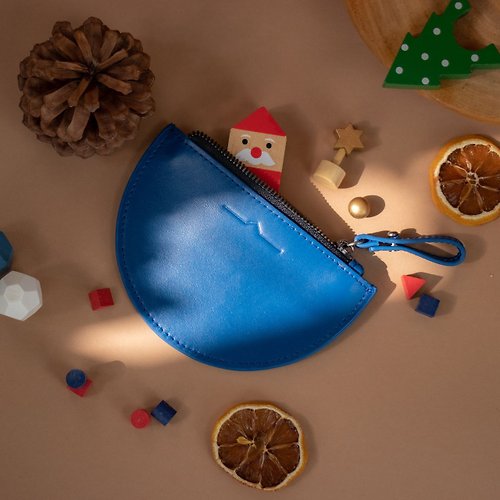 TAT 【情人節禮物精選】 普魯士藍・個性玩味半圓形小物收納散紙小包