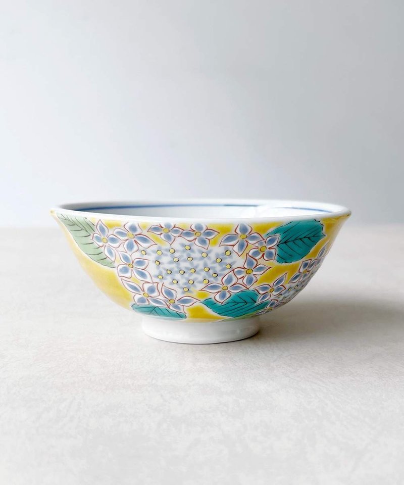 Hydrangea Rice Bowl - Bowls - Porcelain White