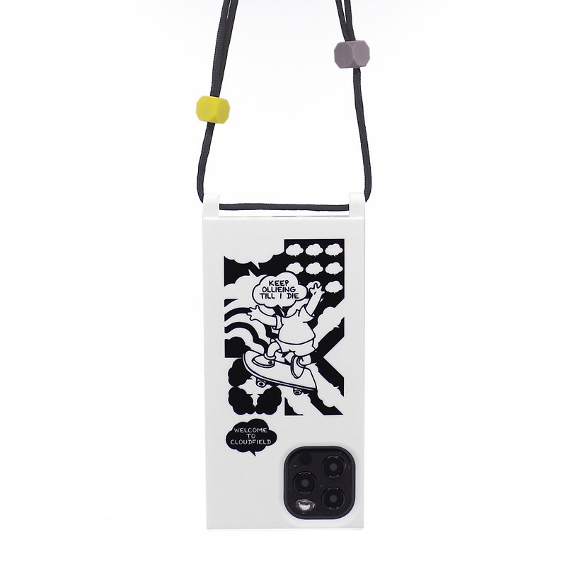【Candies】Simple lanyard series KEE POLLIEING-iPhone12/12 Pro - Phone Cases - Silicone White