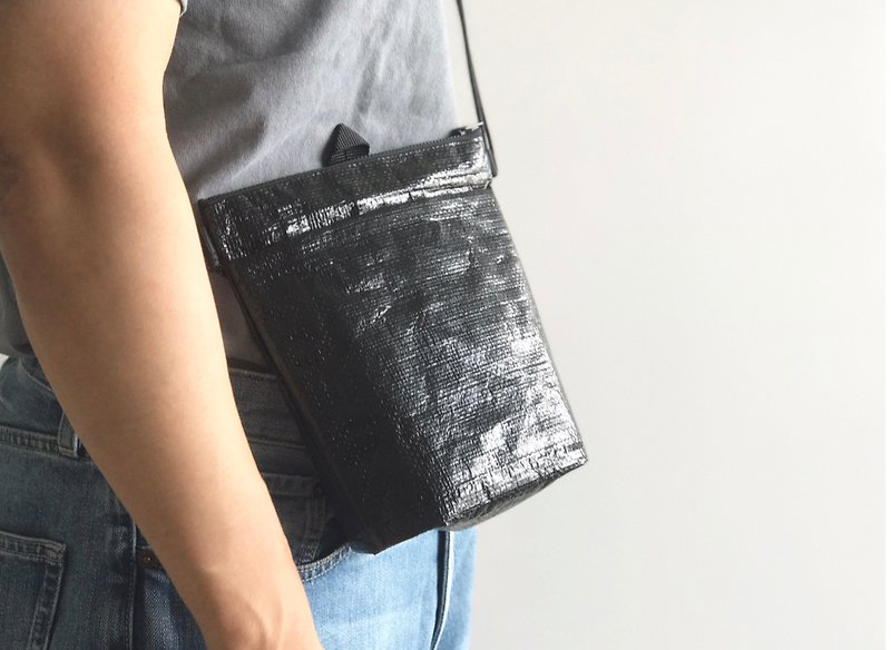 Long wallet compatible 2way Sacoche / Polyethylene BLACK - Messenger Bags & Sling Bags - Other Man-Made Fibers Black
