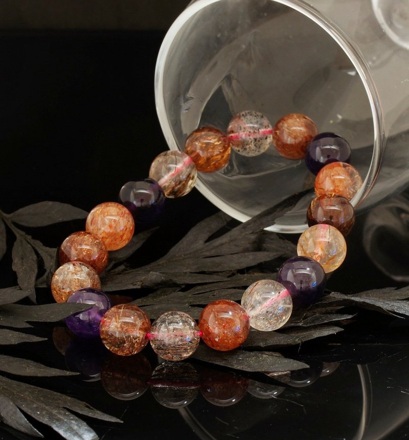 Blackcurrant Super 7 11mm Crystal Bracelet - สร้อยข้อมือ - คริสตัล 