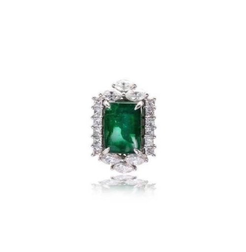 Juno Jewelry 嘉龍珠寶 天然祖母綠鑽石墜 5.80克拉祖母綠 1克拉南非鑽 18K K750 附證書