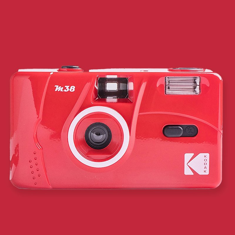 Pre-order [Kodak Kodak] Film Camera M38 Flame Scarlet Flame Red + Random Film - Cameras - Plastic Red