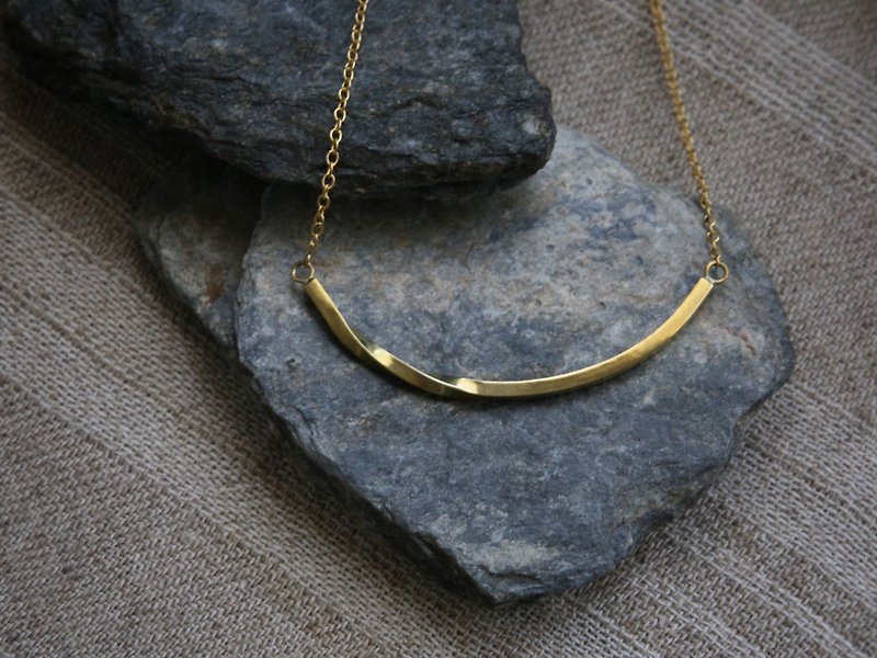 順流 flow necklace - 項鍊 - 銅/黃銅 金色