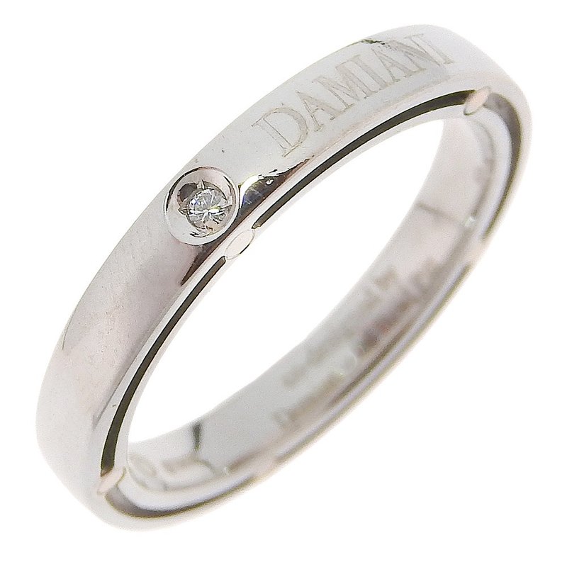 【日本直送】ダミアーニ Damiani Dサイド 12.5号 リング・指輪 1Pダイヤ K18WG × ダイヤモンド 約3.7g レディース【中古】 - 戒指 - 貴金屬 銀色