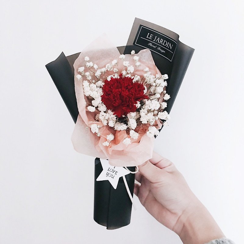 "Le Jardin" Mother's Day I Love Mommy. Immortalized Carnations black tie / Mother's Day gifts - ตกแต่งต้นไม้ - พืช/ดอกไม้ 