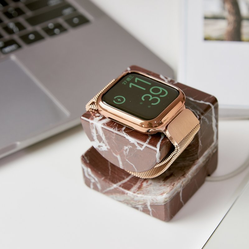| 3C | Marble. square. Apple Watch. wireless charging stand - กล่องเก็บของ - หิน 