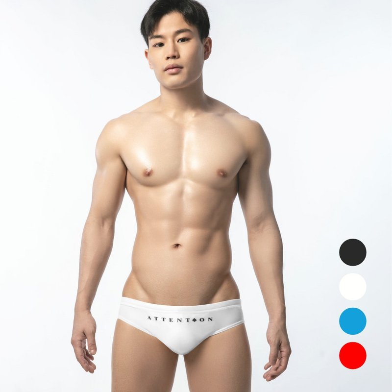 AttentionWear撲克系列王牌三角泳褲【黑桃】│ATTENTION 游泳 - 男泳衣/泳褲 - 聚酯纖維 白色