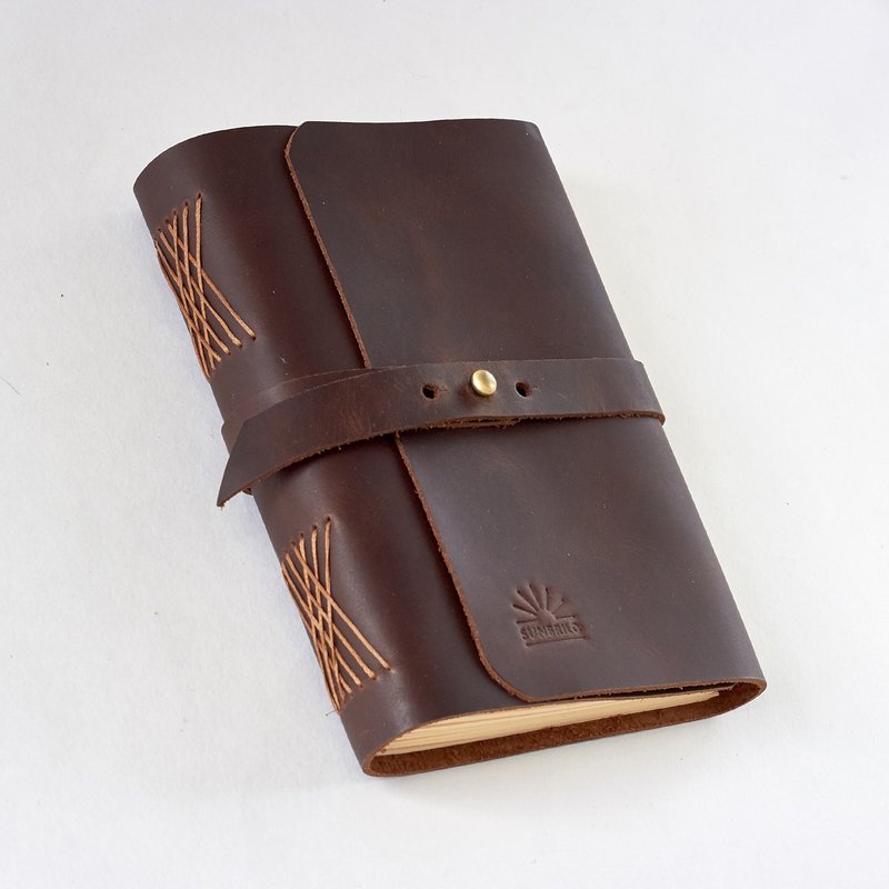 Bookbinding Kit Personalized leather journal A6 Craft kit - 皮件/皮革 - 真皮 咖啡色