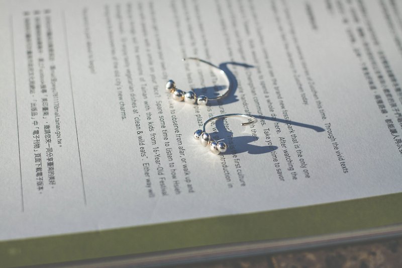 【Chunlu】925 sterling silver earrings - ต่างหู - เงินแท้ 
