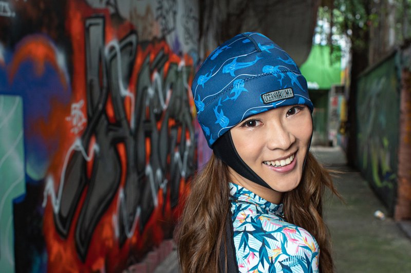 海洋鯨鯊/鯨魚潛水料頭套 L/XL - 運動配件 - 其他人造纖維 藍色